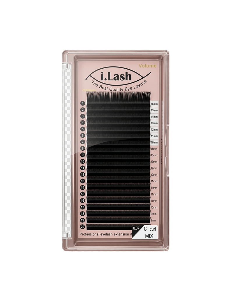 پالت مژه آیلش مدل والیوم (ساده) فر C 0.07 سایز میکس